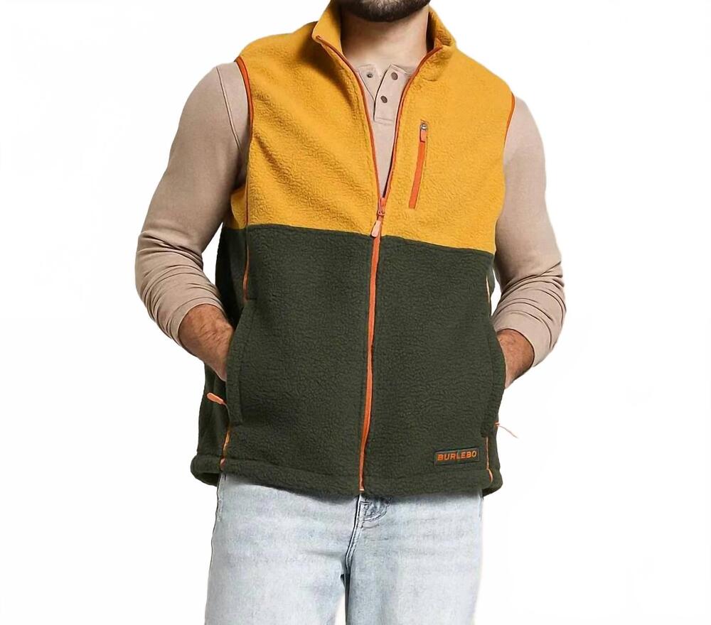 NEW BURLEBO montana sherpa vest in timber